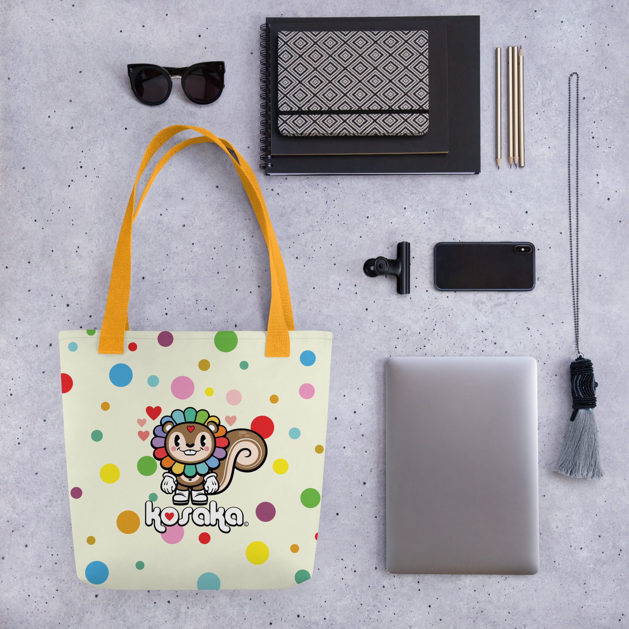 Kosaka Rainbow Squirrel Tote bag