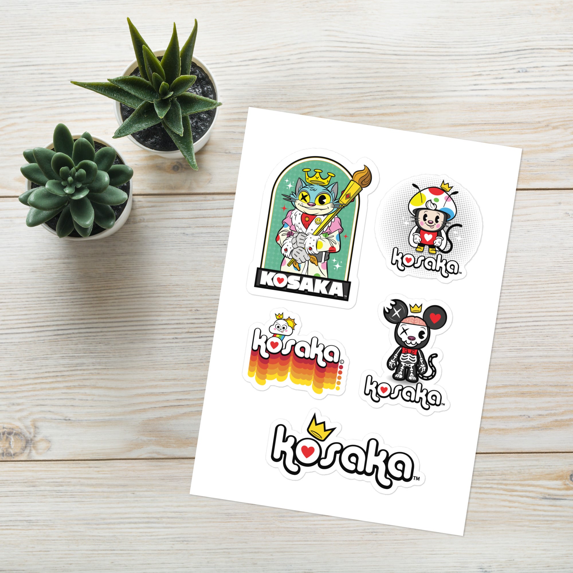 Kosaka Character Sticker Sheet