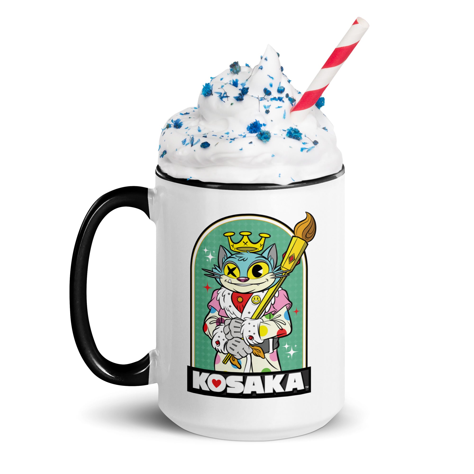 Kosaka King Cat Mug with Color Inside