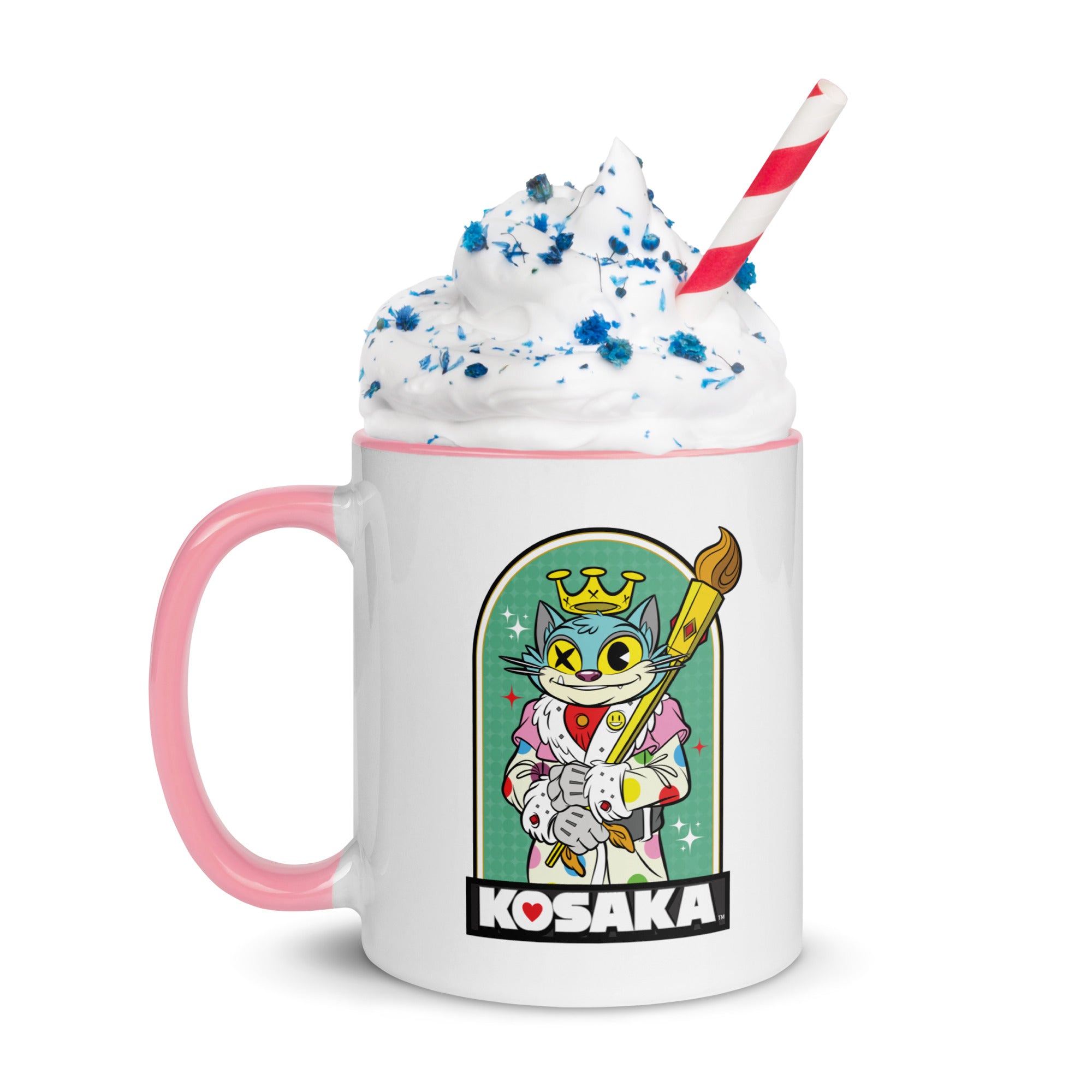 Kosaka King Cat Mug with Color Inside