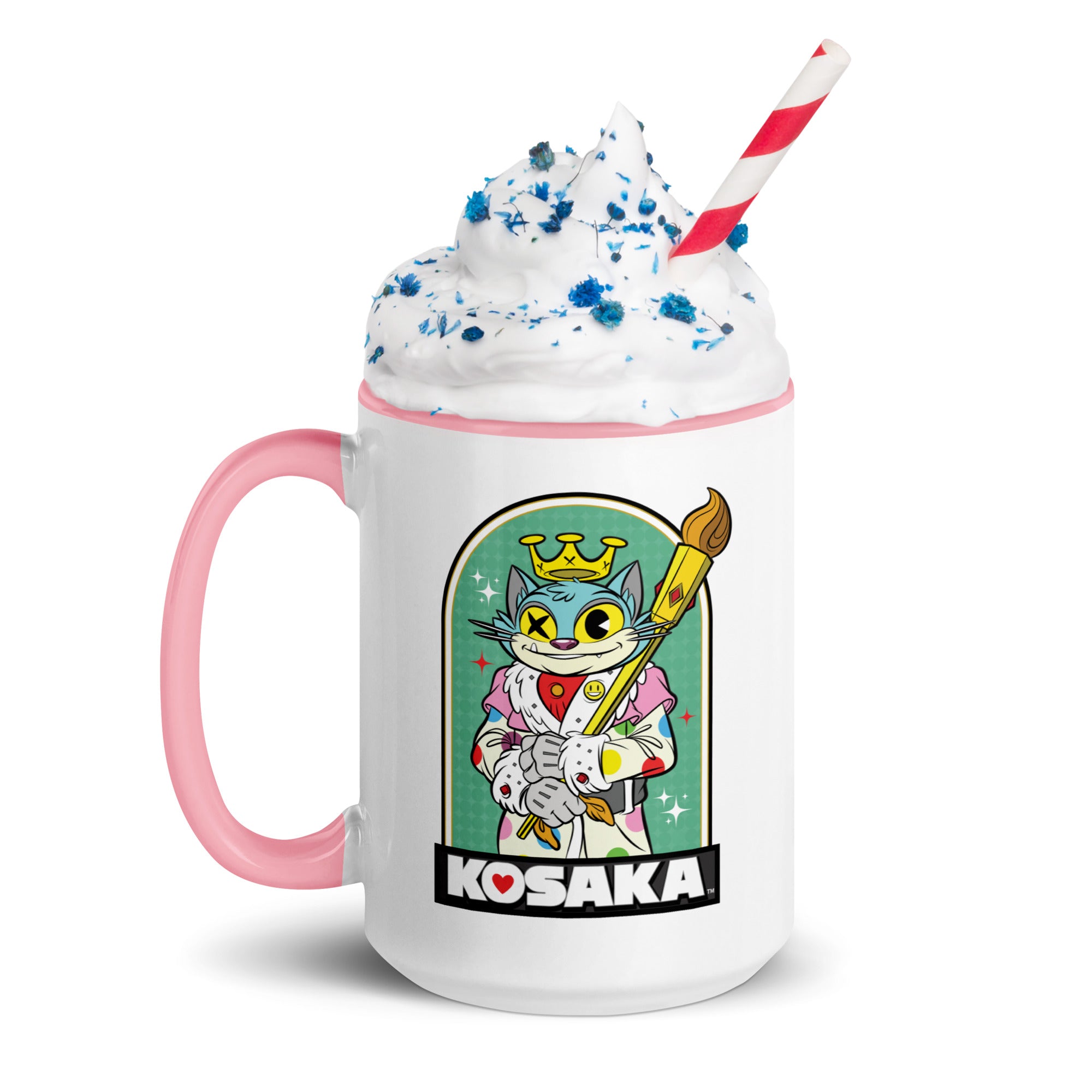 Kosaka King Cat Mug with Color Inside