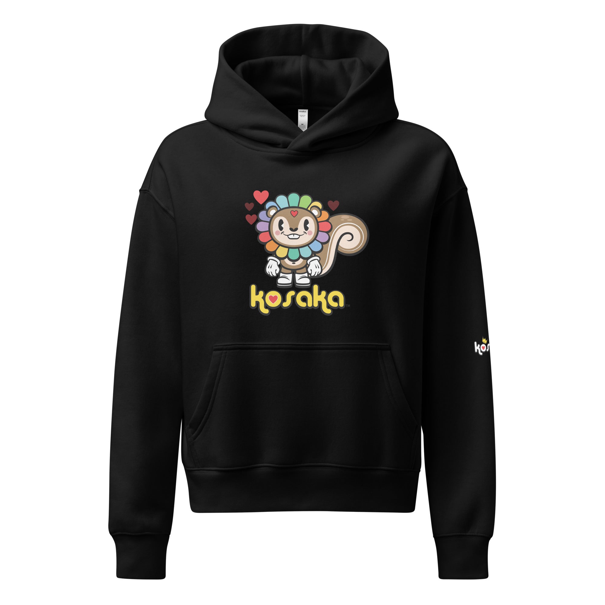 Rainbow Flower Squirrel Women’s relaxed hoodie