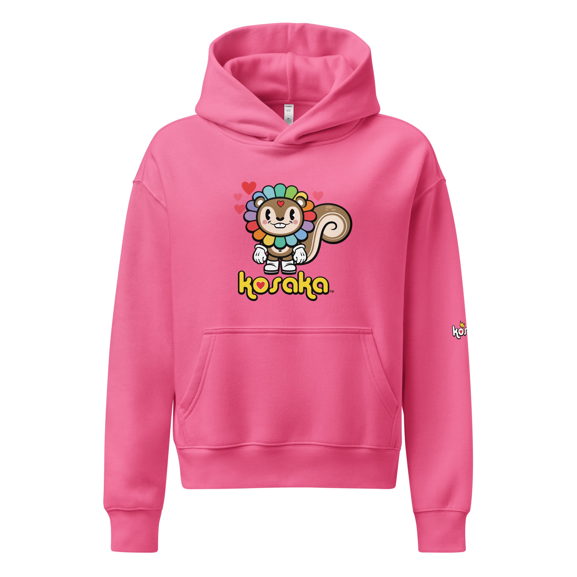 Rainbow Flower Squirrel Women’s relaxed hoodie